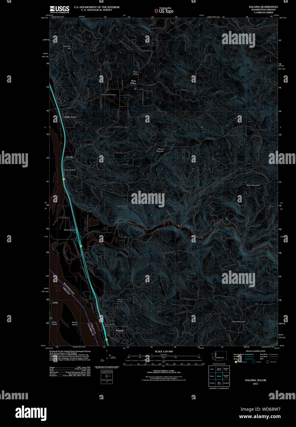 Map of kalama washington hires stock photography and images Alamy