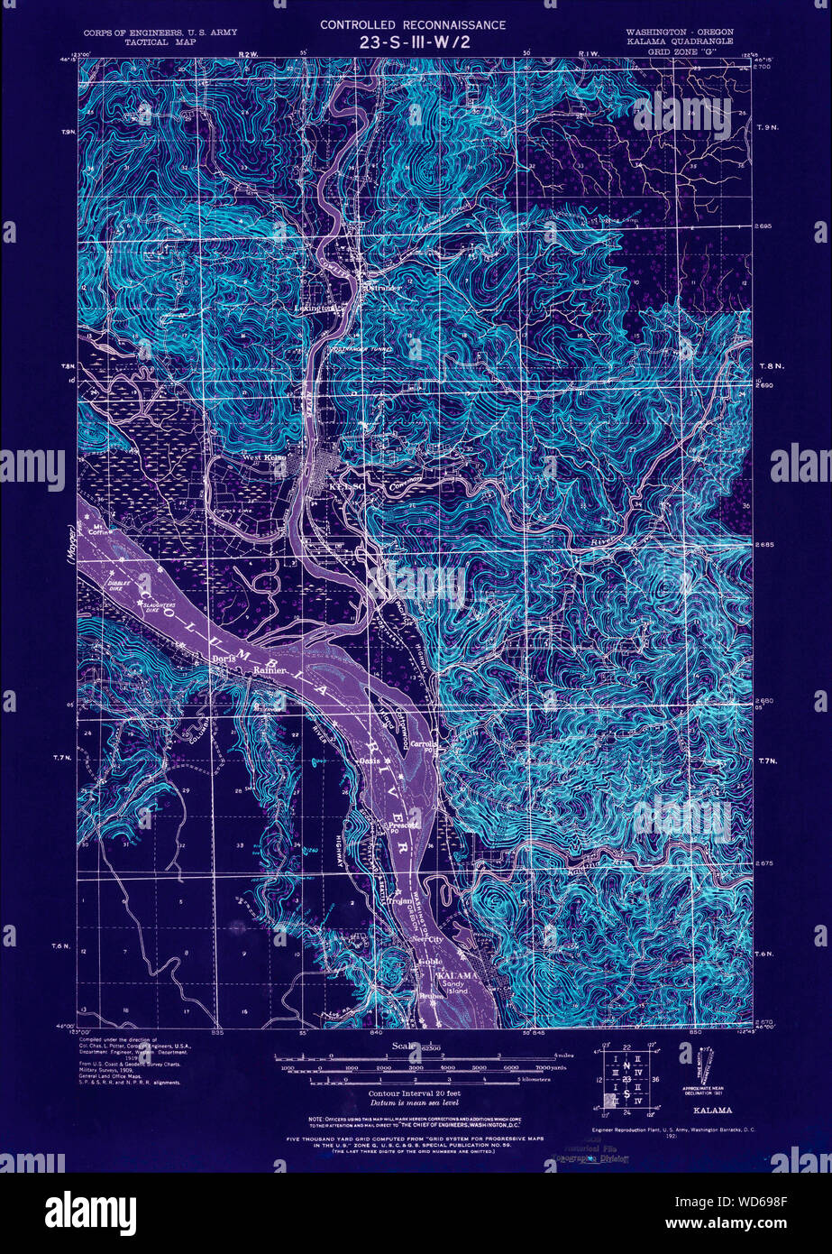Kalama washington map hires stock photography and images Alamy