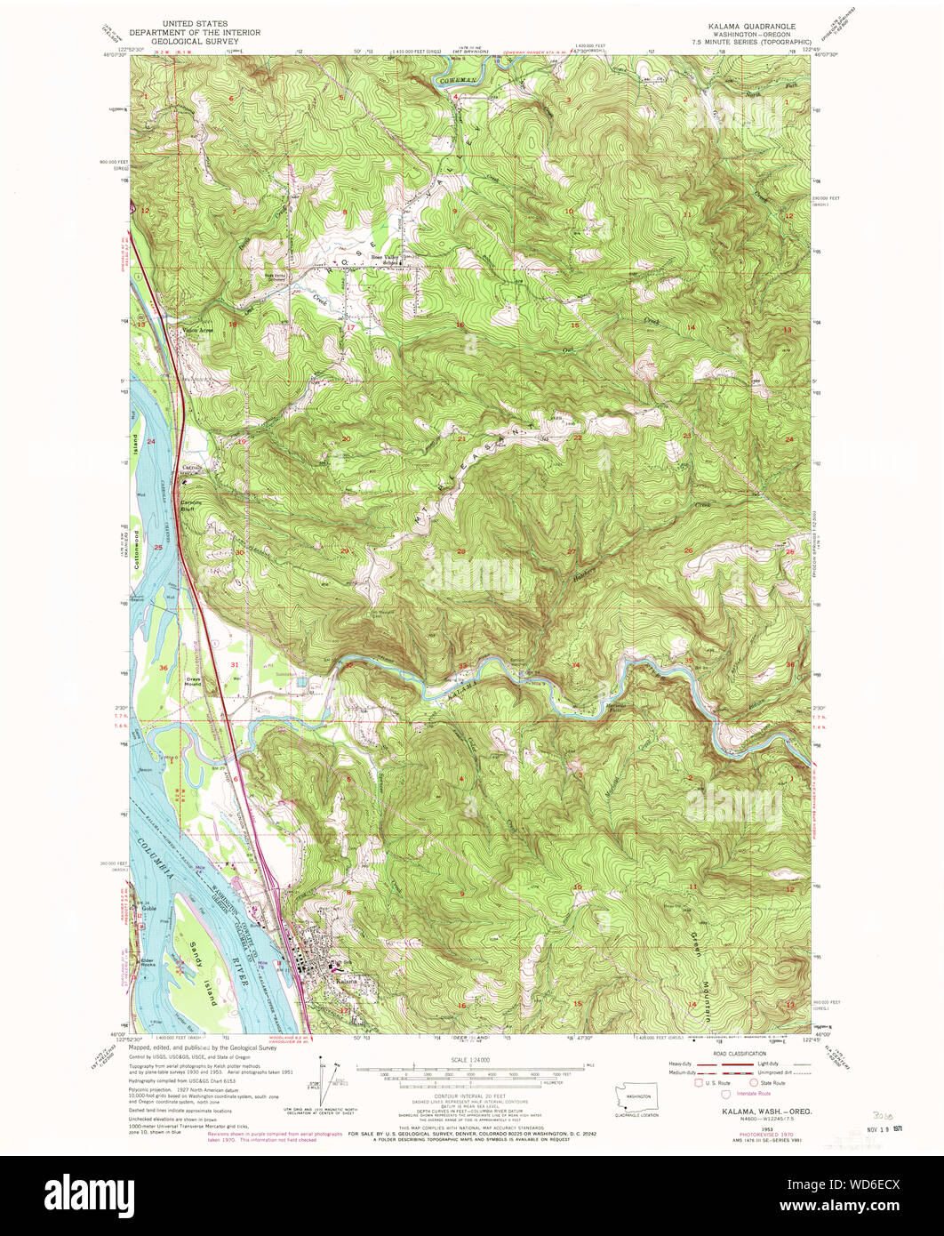 Kalama washington state map Cut Out Stock Images & Pictures Alamy