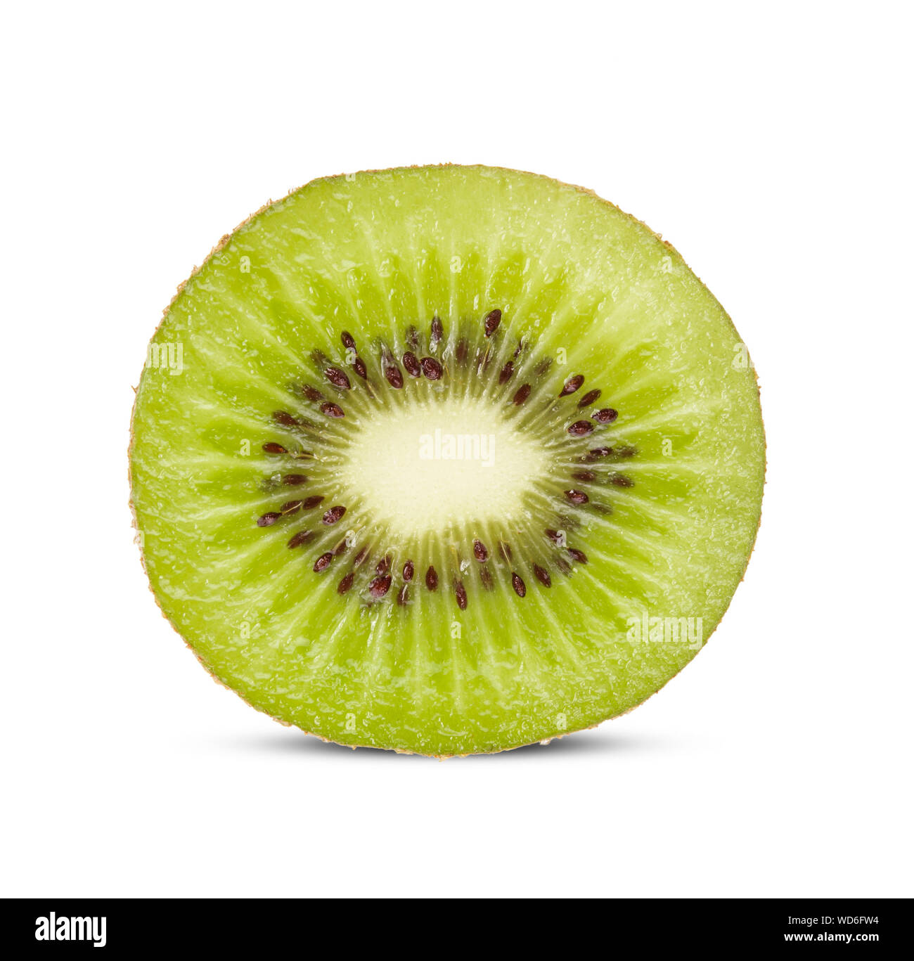 Slices kiwi fruit isolated on white background. full depth of field Stock Photo