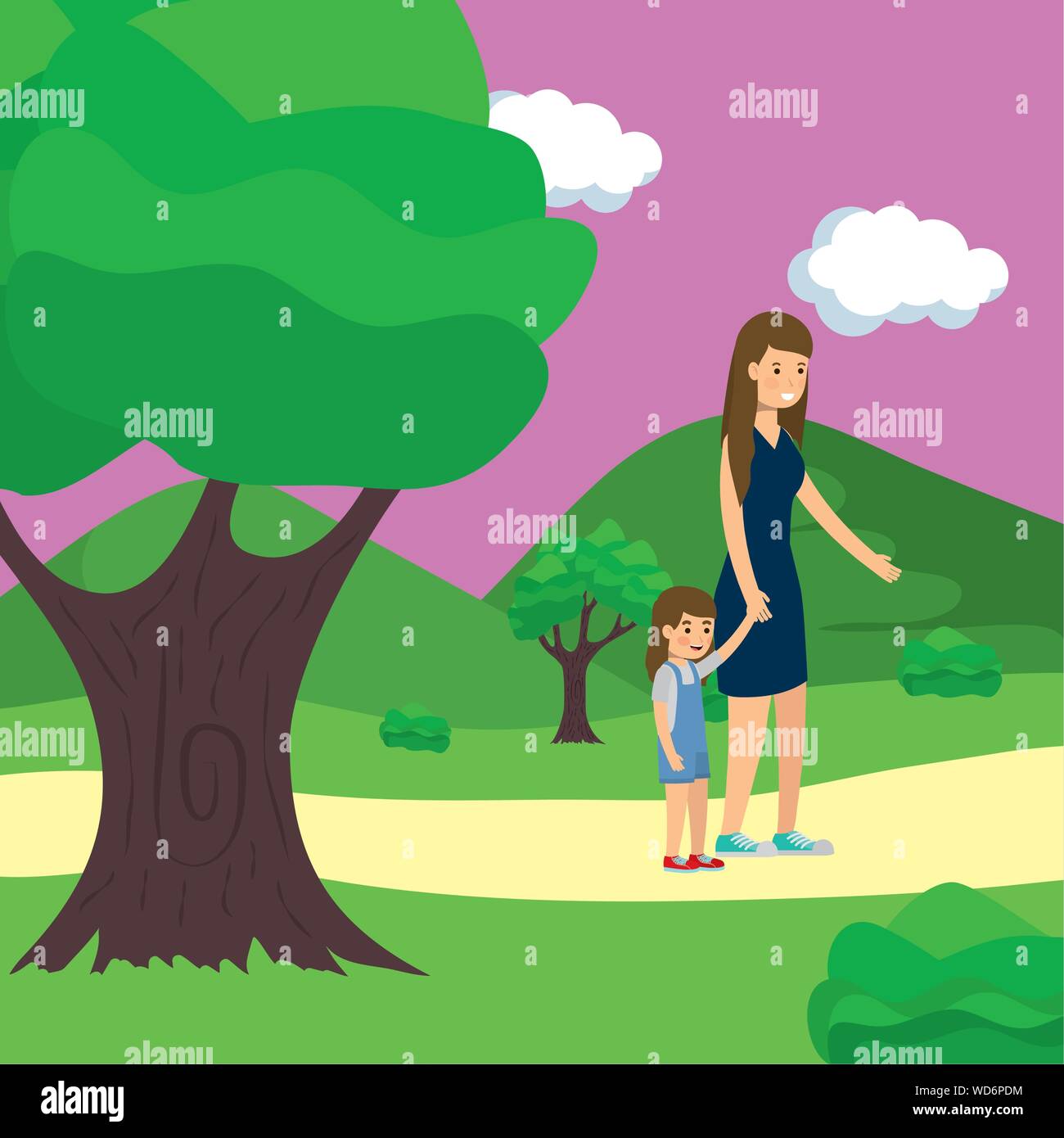 Family in park vector design Stock Vector Image & Art - Alamy