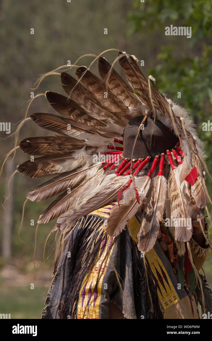 Man Wearing North American Indian 