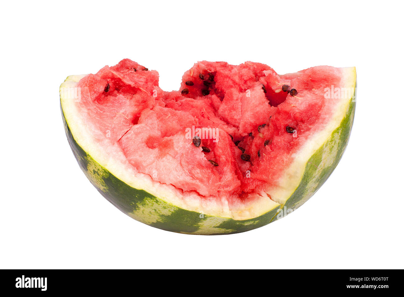 Half watermelon on white background isolated close up Stock Photo