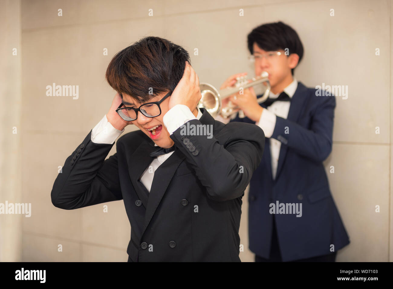Loud music annoying hi-res stock photography and images - Alamy