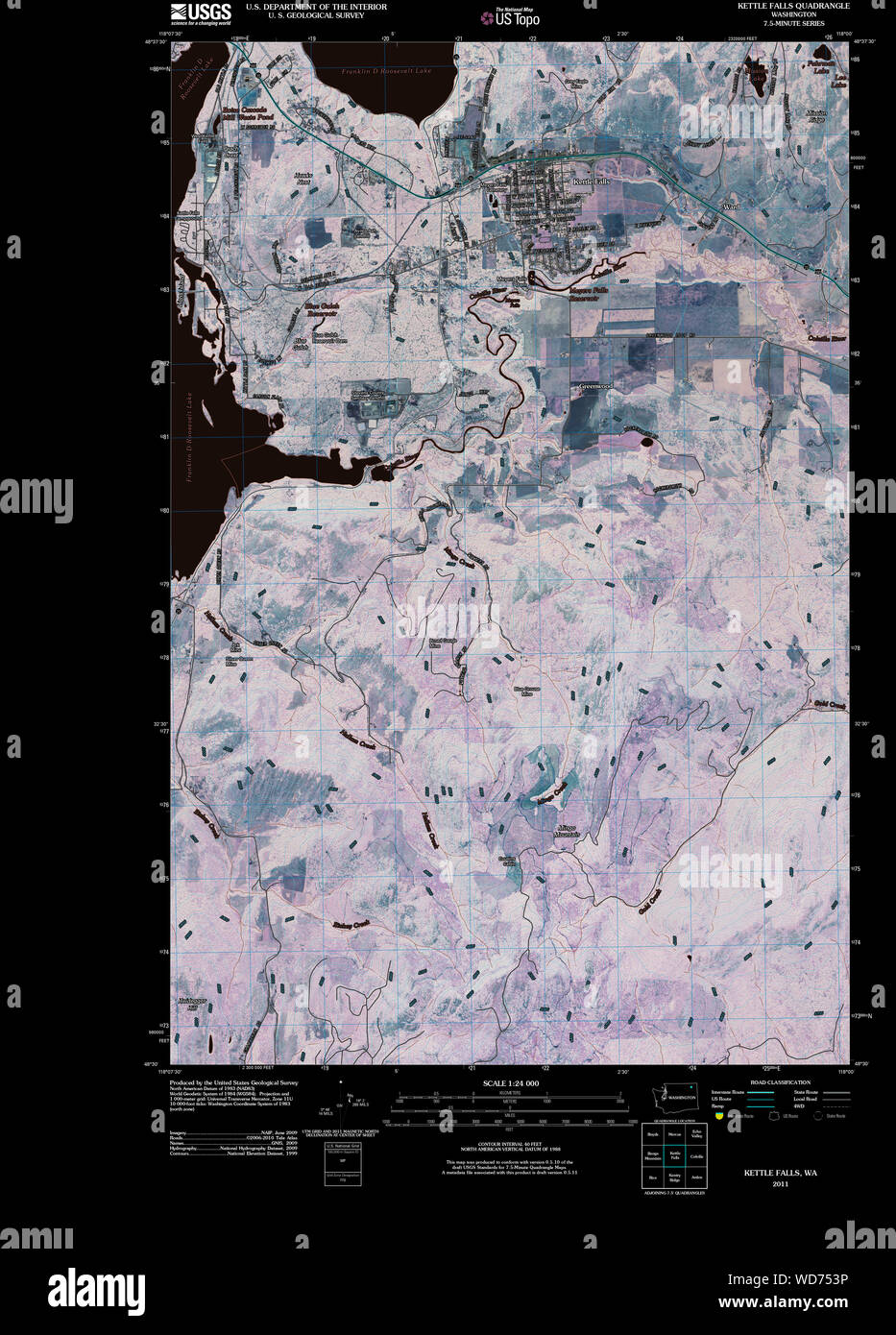 Map of kettle falls hires stock photography and images Alamy