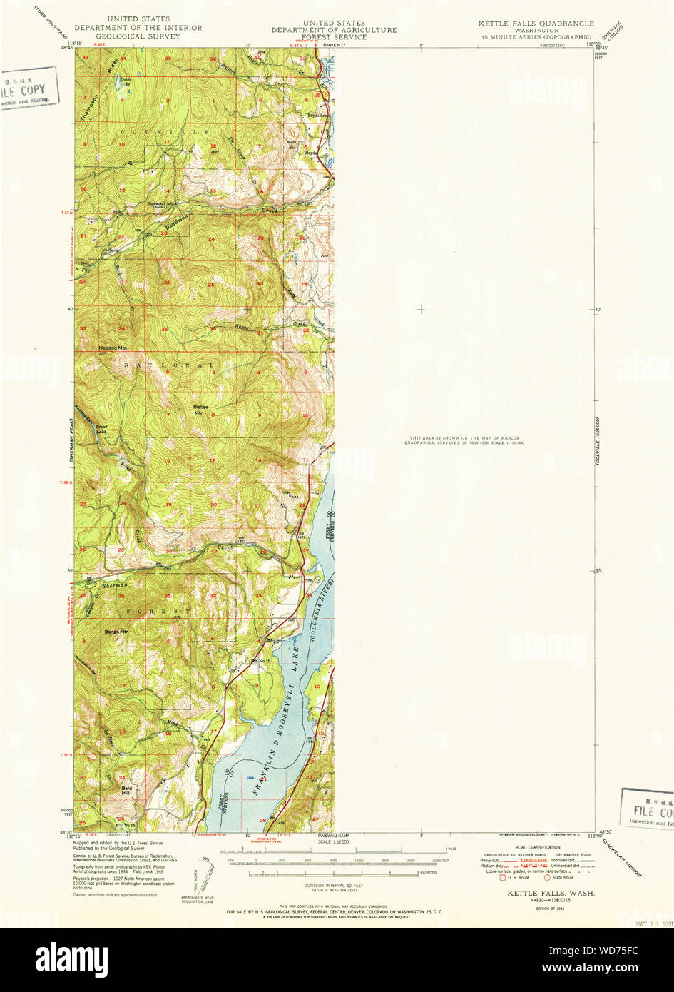 Map of kettle falls hires stock photography and images Alamy