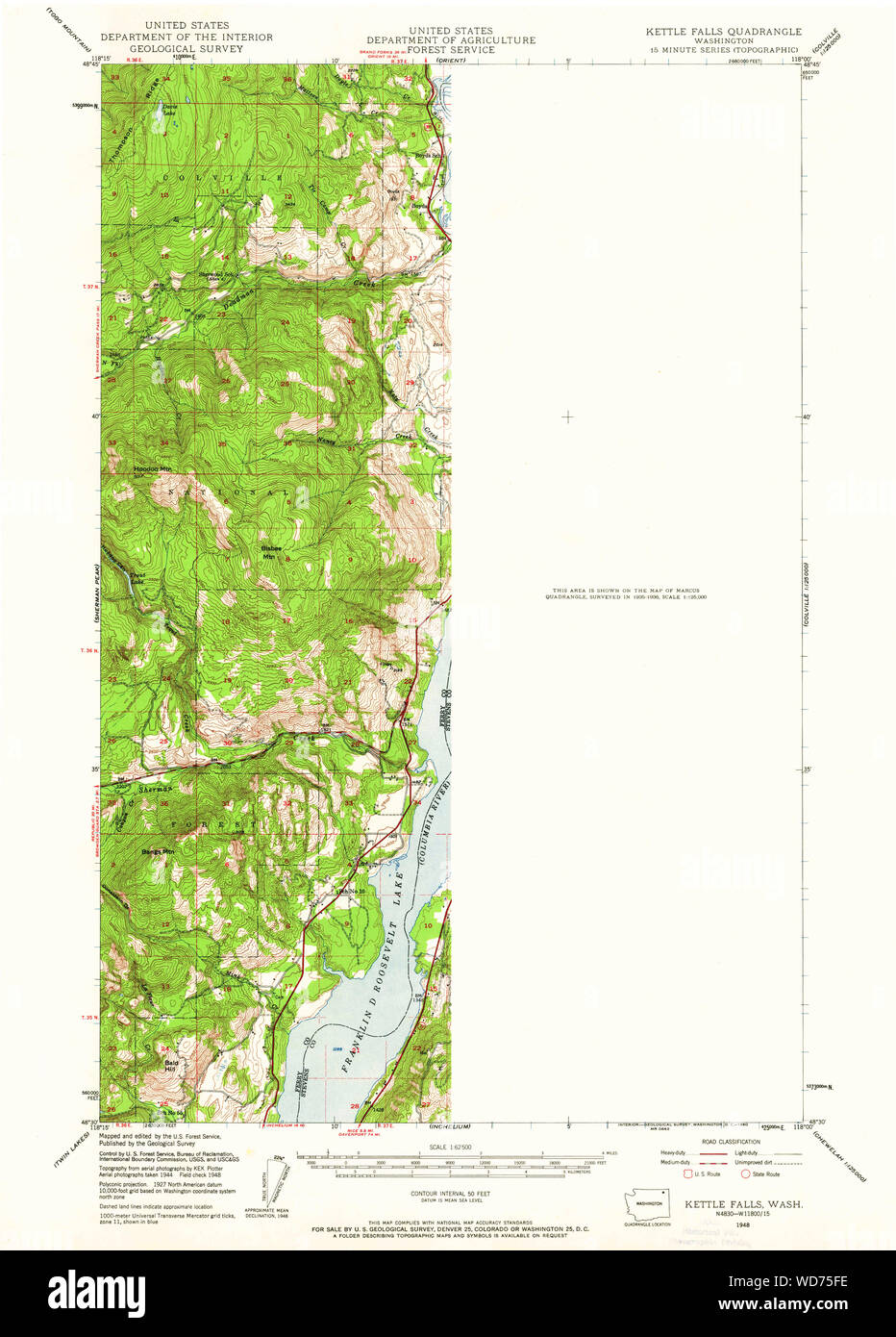 Map of kettle falls hires stock photography and images Alamy