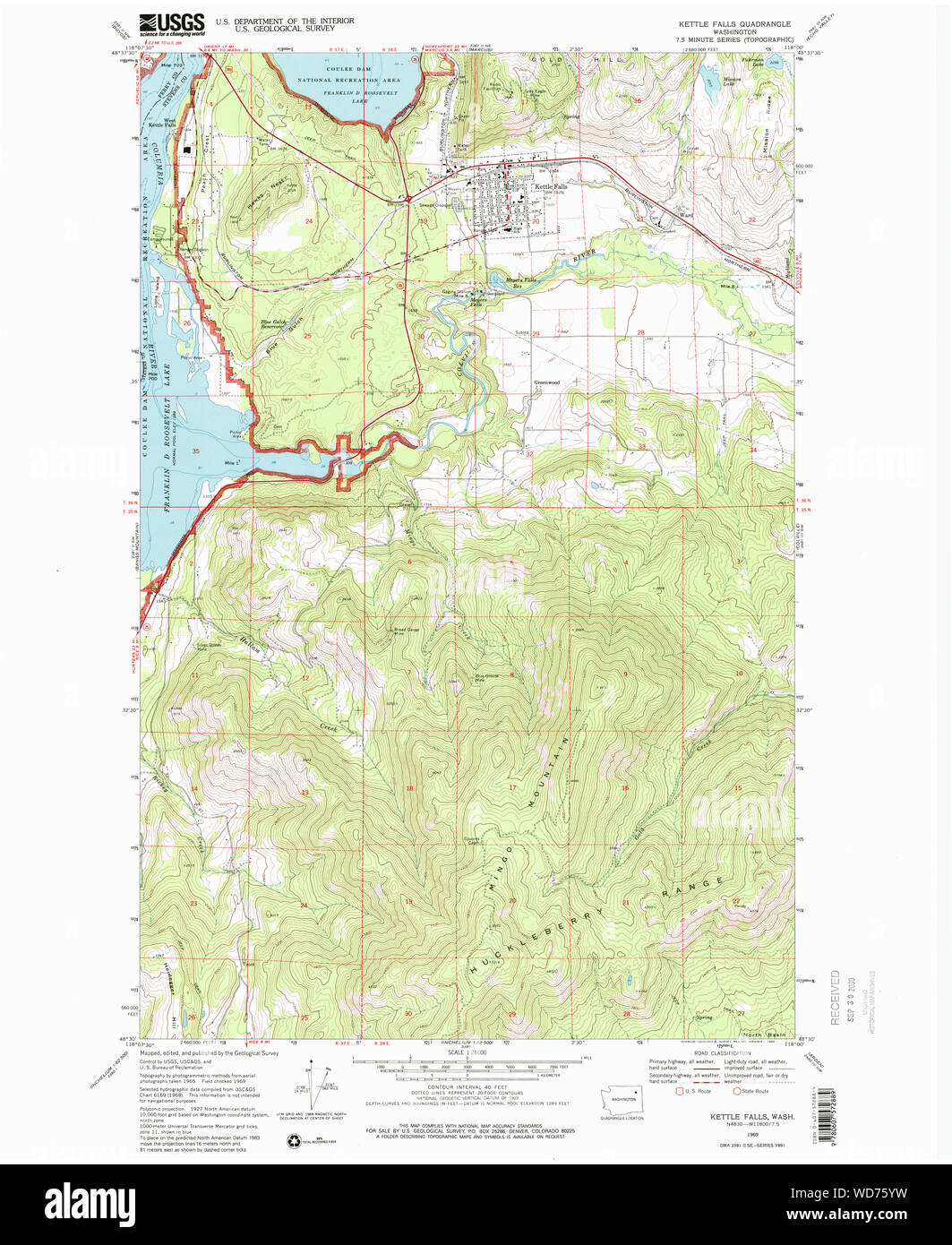 Map of kettle falls hires stock photography and images Alamy