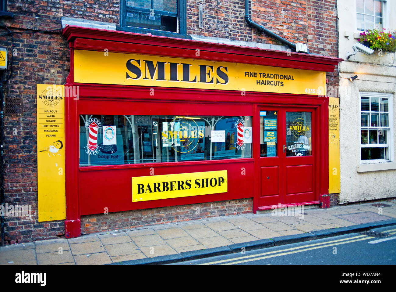 Smiles barbers, Goodramgate, York, England Stock Photo