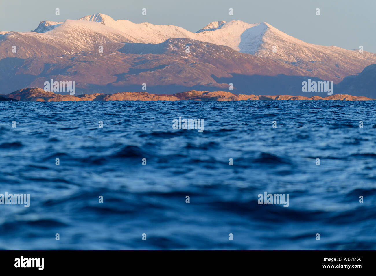 Sunsice on the Sea, Norwegian Atlantic, -, Kvaloyvagen, Norway, Atlantic Ocean Stock Photo