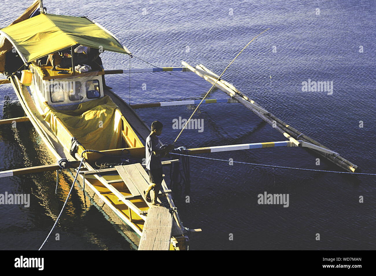 Boy fishing boat hi-res stock photography and images - Alamy