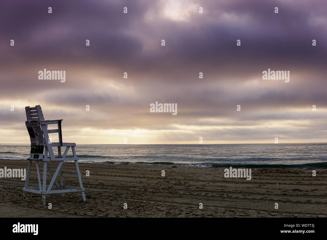 Lookout Tower At Beach Stock Photo - Alamy