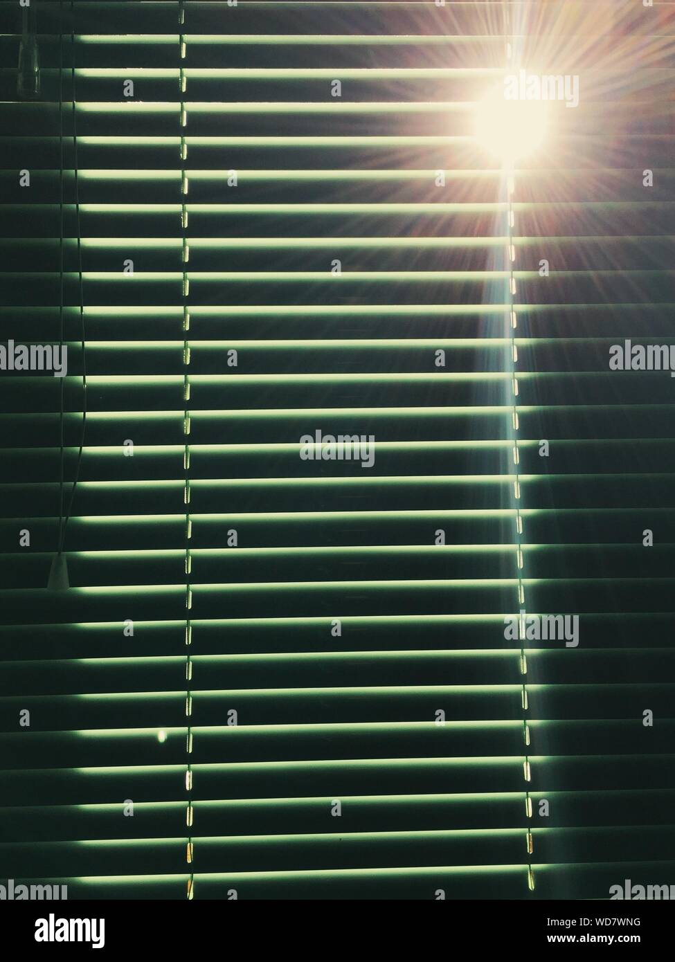 Sunlight streaming through blinds hires stock photography and images