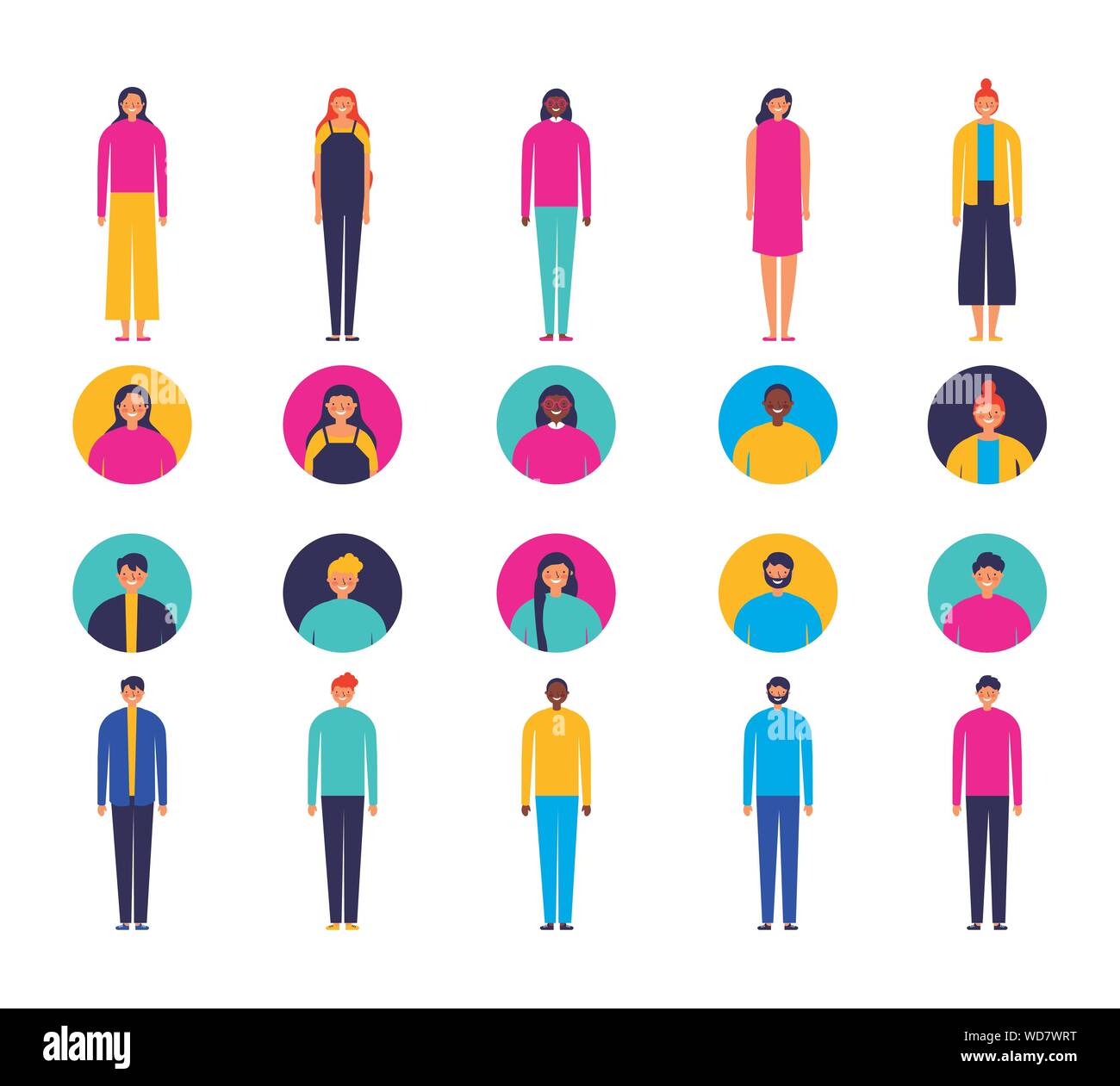 group of diverse people characters Stock Vector Image & Art - Alamy