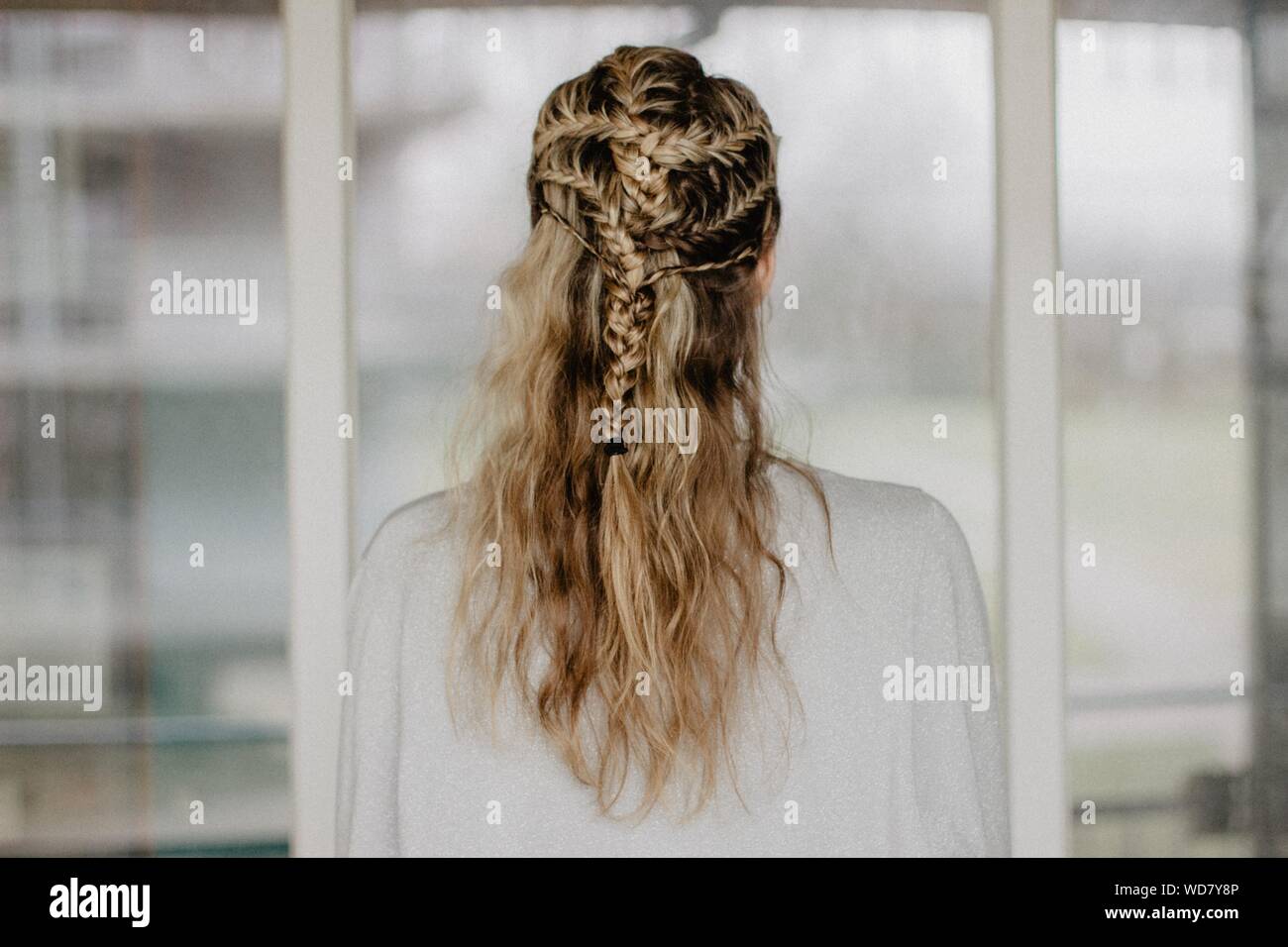 Braided hairstyle woman hi-res stock photography and images - Alamy