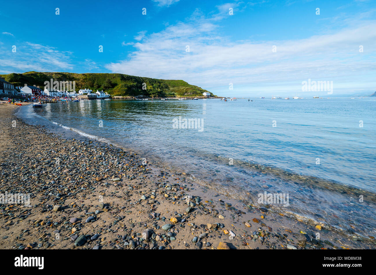 View of More Nefyn Beach near Pwllheli, North Wales Stock Photo