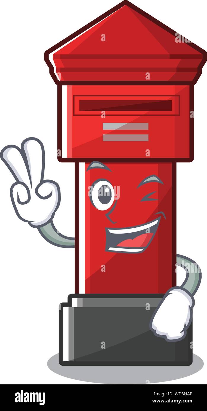 Post Box Character Victorian postbox hand Stock Vector Images - Alamy