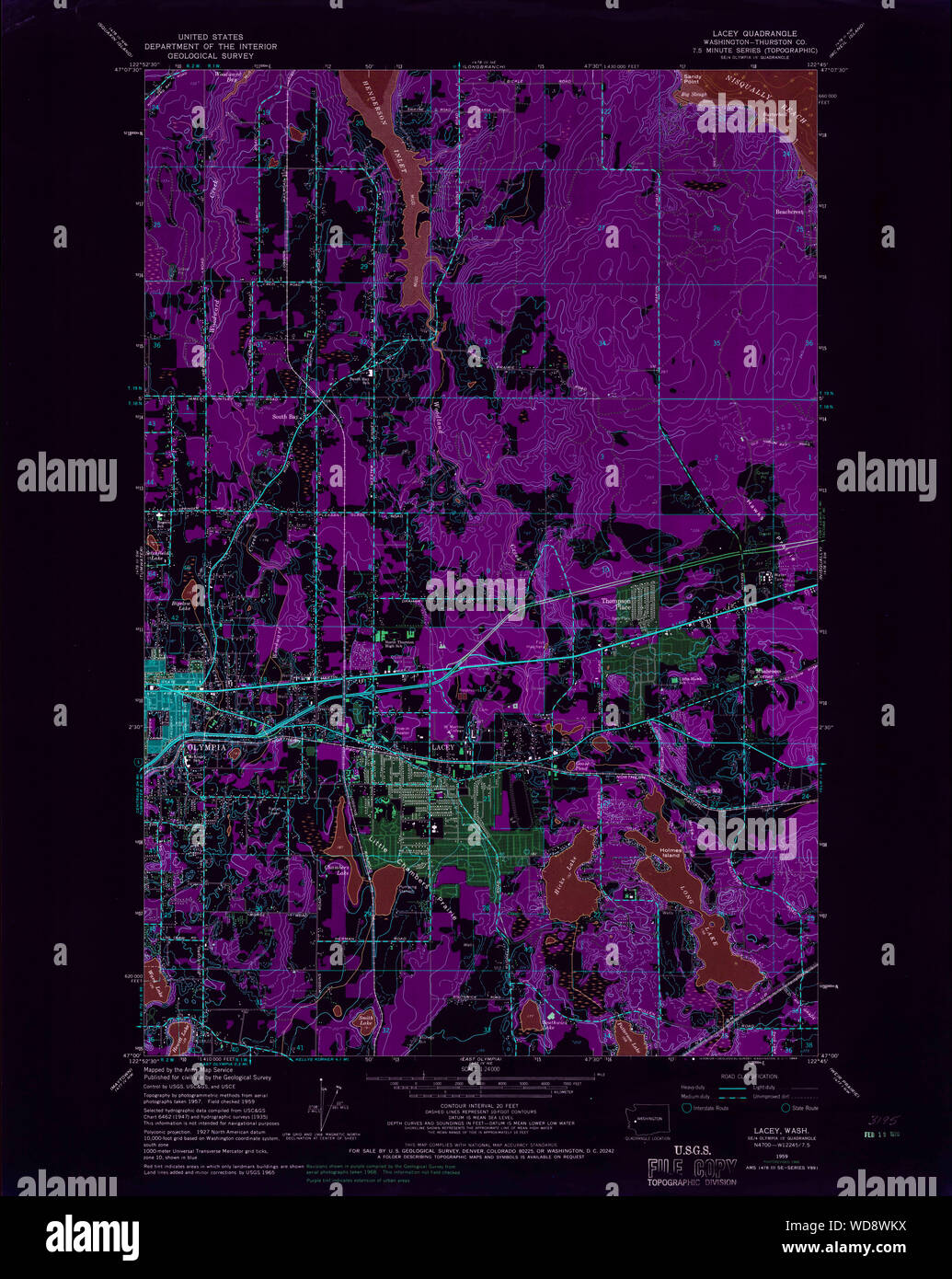 Lacey washington map hires stock photography and images Alamy