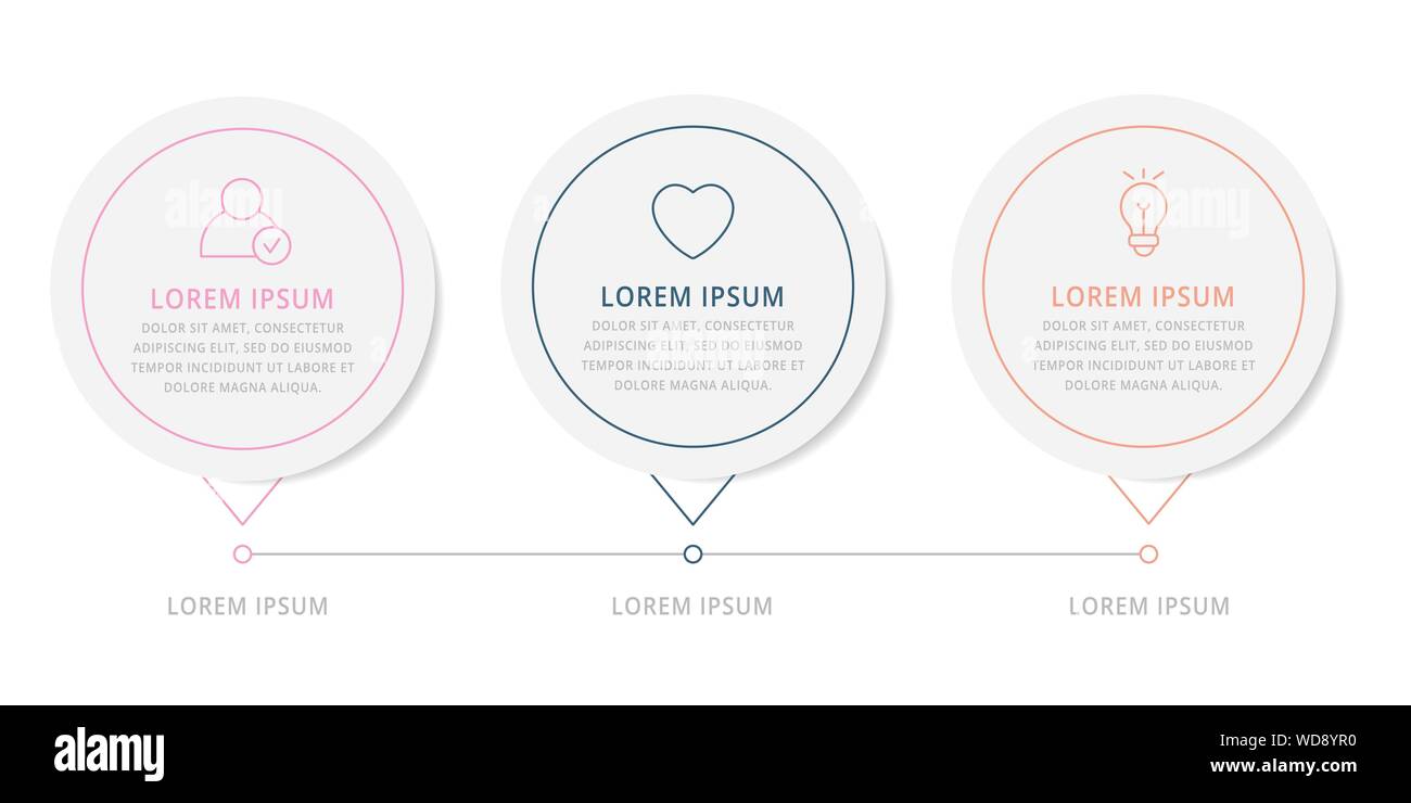 Modern flat vector illustration. Circular infographic template with ...