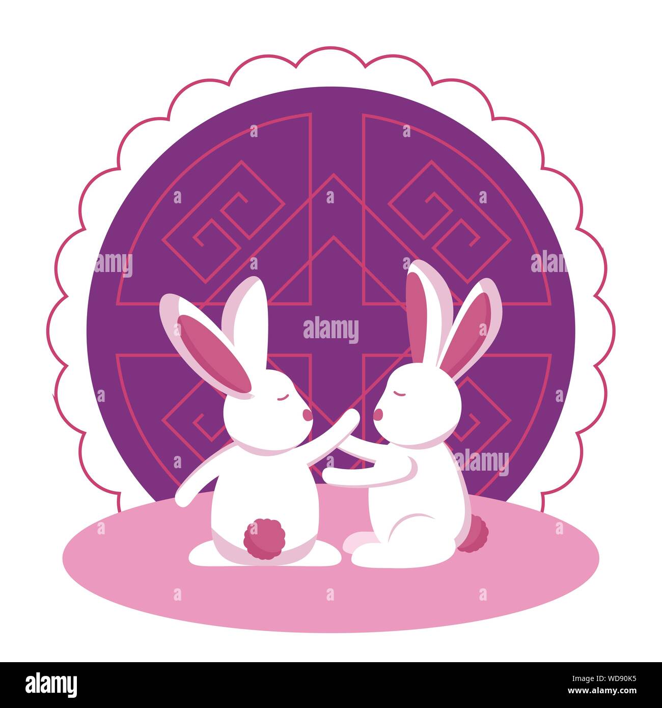Mid Autumn Rabbit Design Rabbits of mid autumn festival vector design Stock Vector Image & Art ...