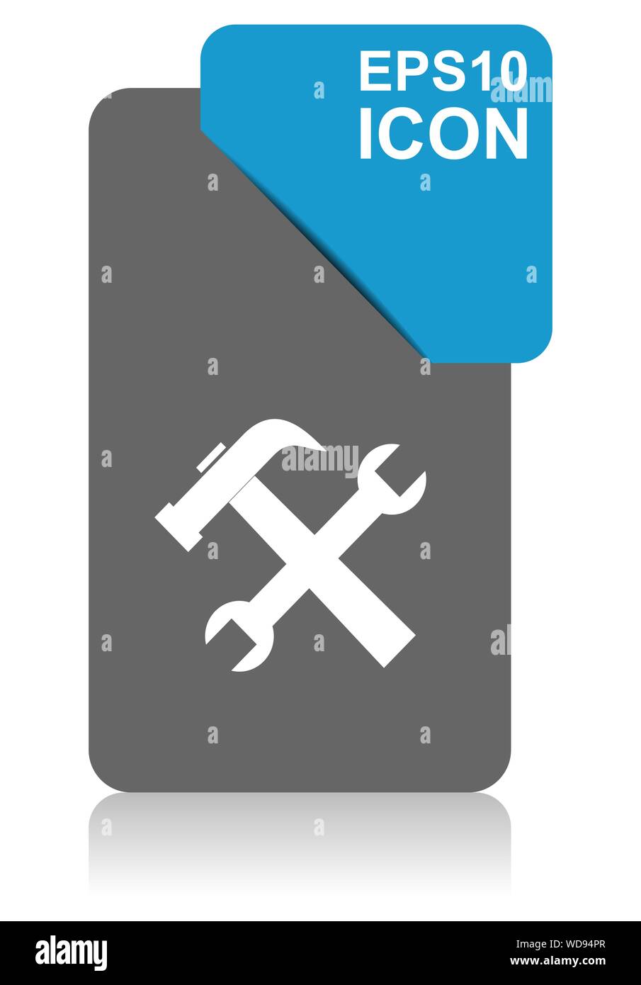 Tool black and blue vector pointer icon on white background in eps 10 Stock Vector