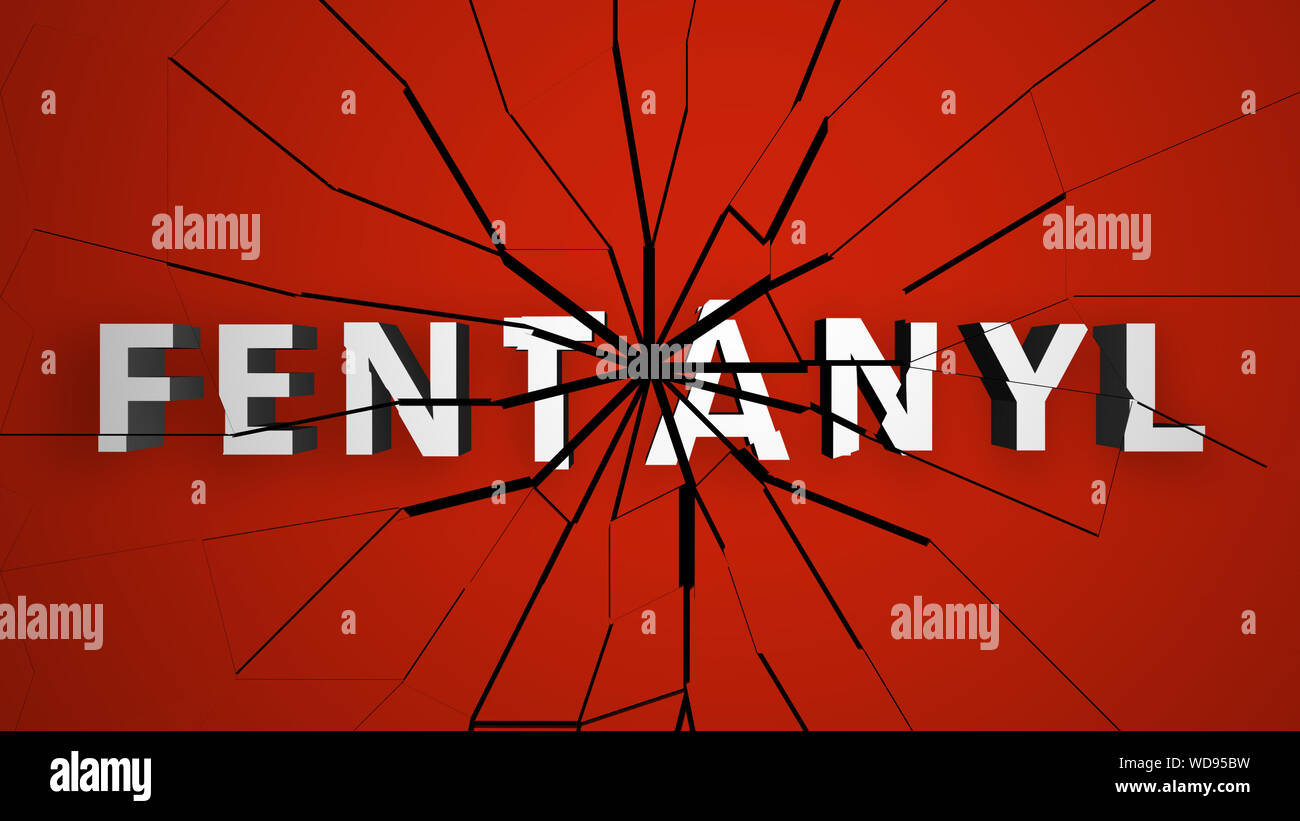 Fentanyl, an opiate drug widely used in the western world Stock Photo