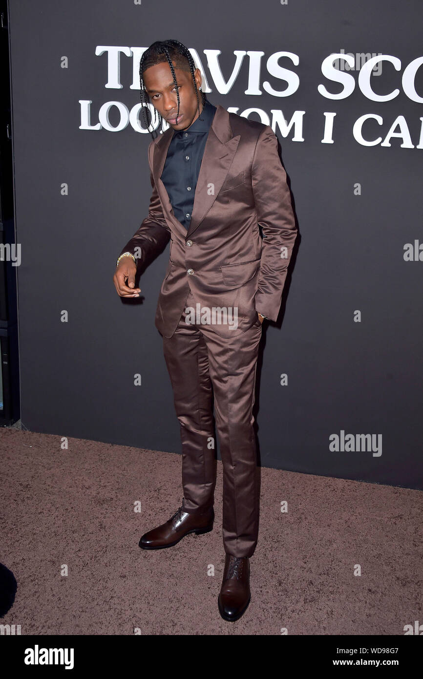 Travis Scott at the premiere of the Netflix documentary 'Travis Scott: Look Mom I Can Fly' at the Barker hangar. Santa Monica, 27.08.2019 | usage worldwide Stock Photo