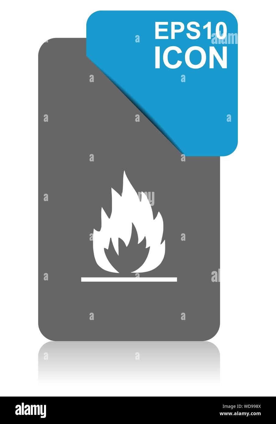 Flame black and blue vector pointer icon on white background in eps 10 Stock Vector