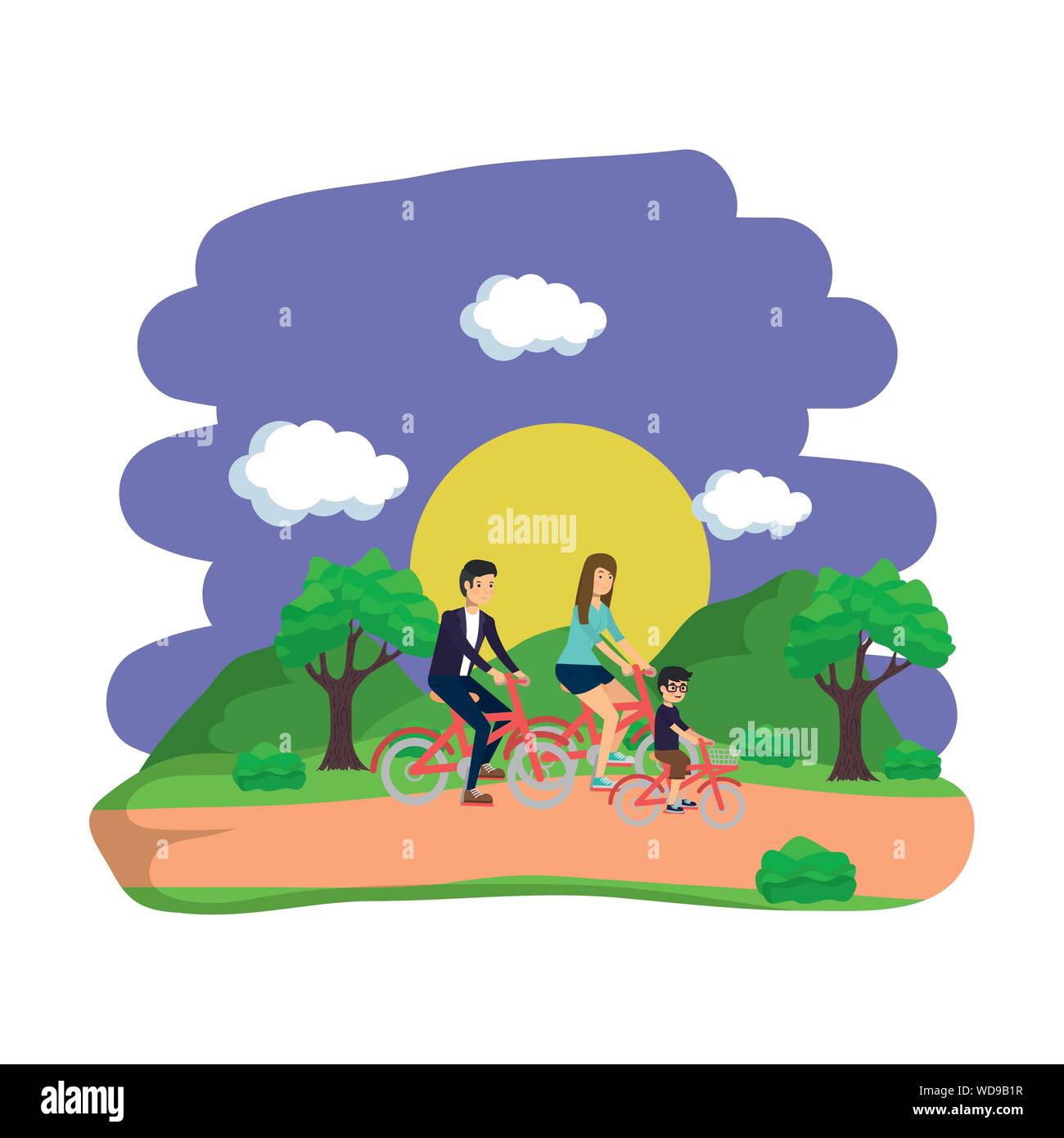 Family in park vector design Stock Vector Image & Art - Alamy
