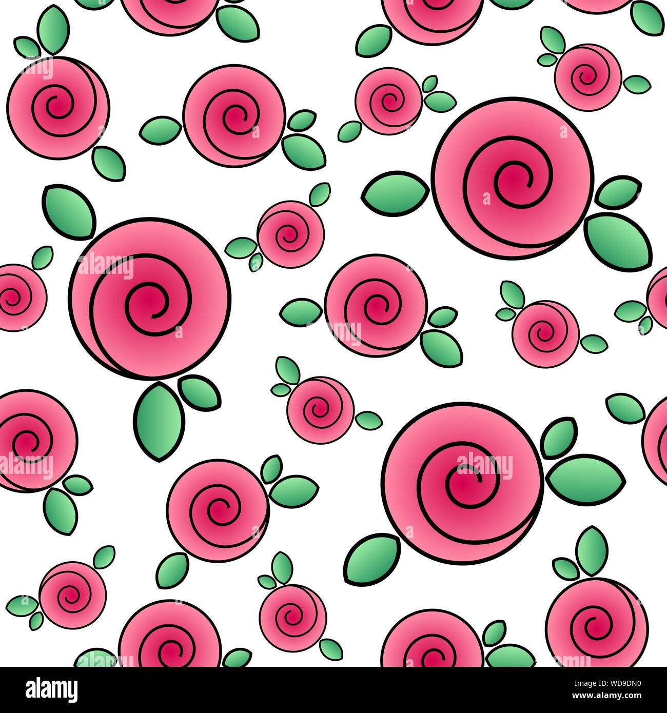 Seamless pattern with beautiful roses. Image of a bouquet of roses. Vector EPS10. Clipping mask applied. Stock Vector