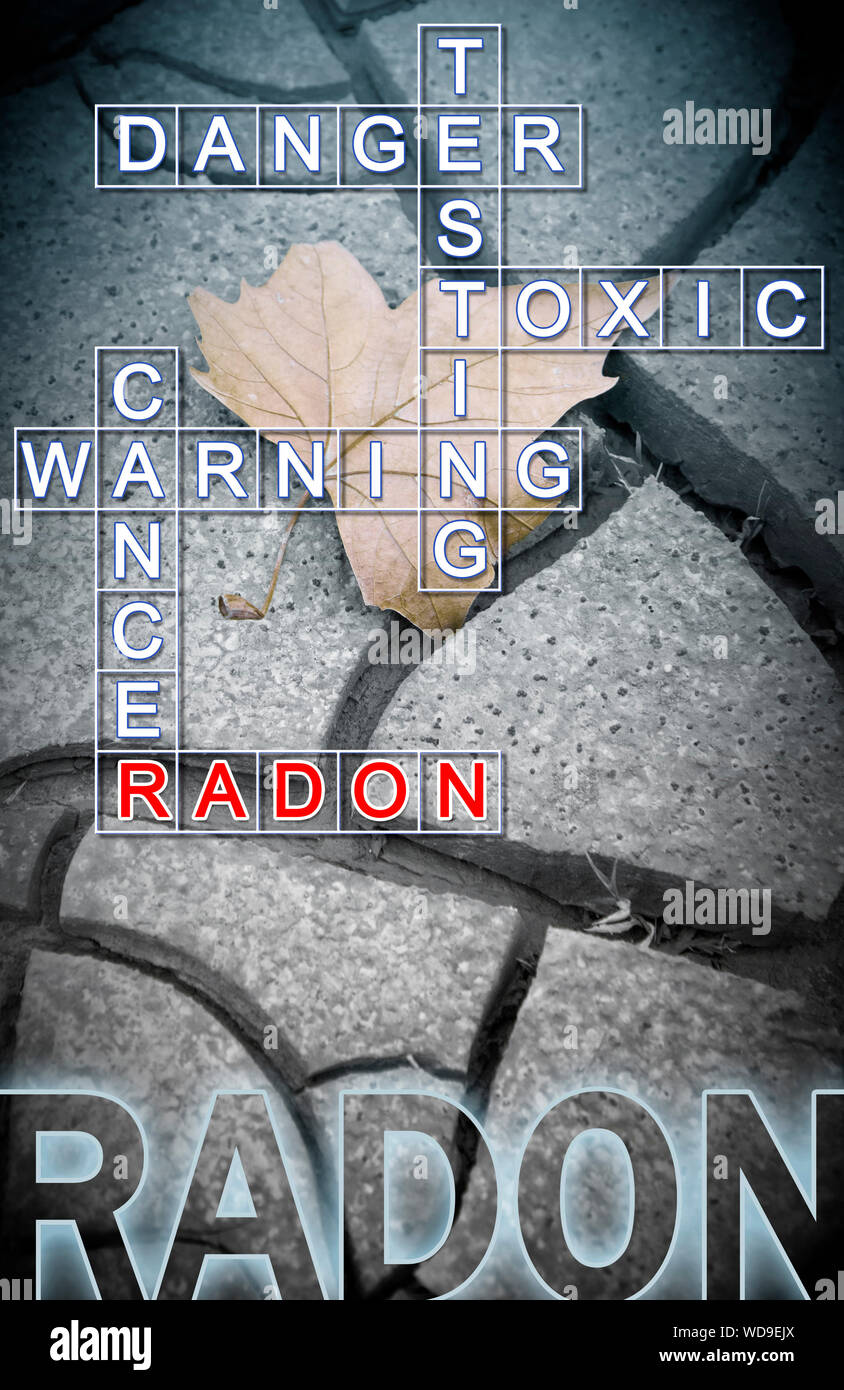 Radon gas - concept image with crossword puzzle Stock Photo - Alamy