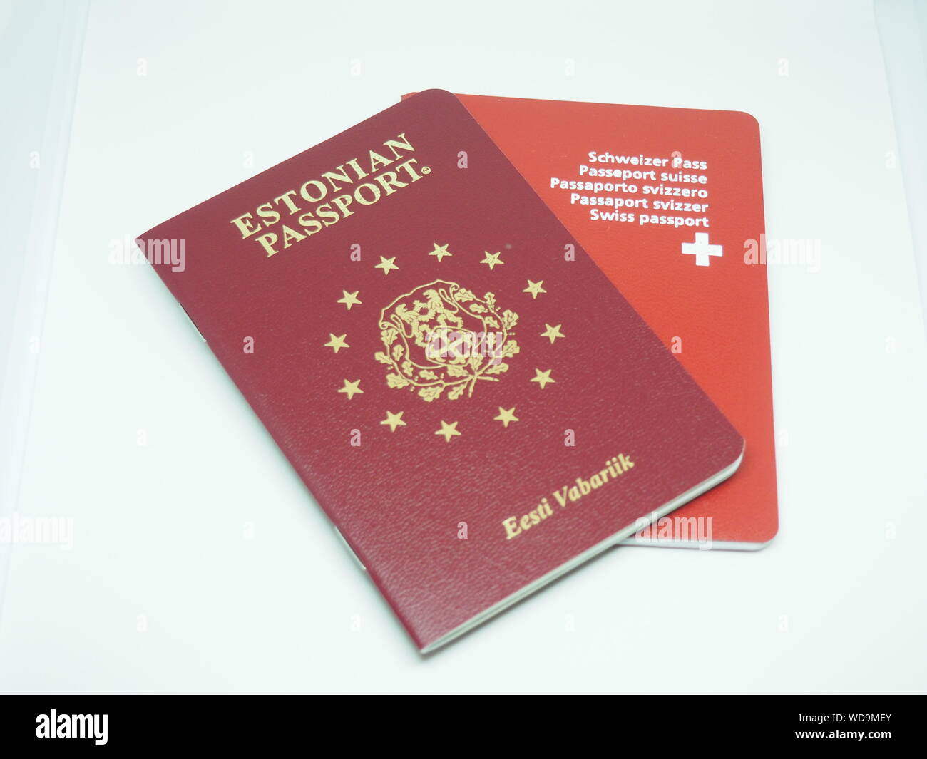 SWitzerland Swiss Passport documents and work permits Stock Photo