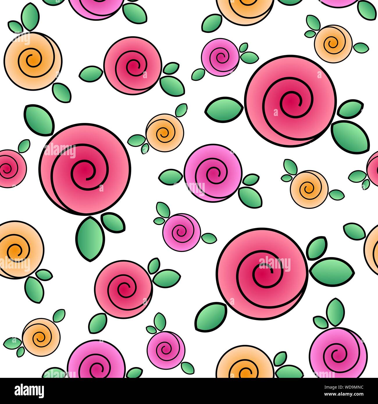 Seamless pattern with beautiful roses. Image of a bouquet of roses. Vector EPS10. Clipping mask applied. Stock Vector