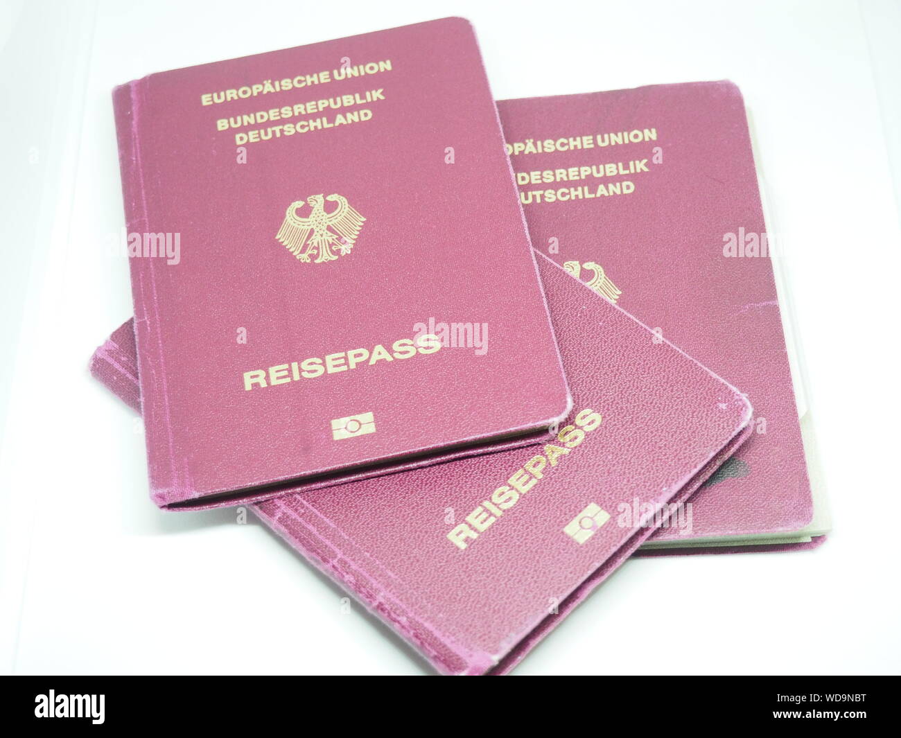 Three German Passport Travel Documents Stock Photo Alamy