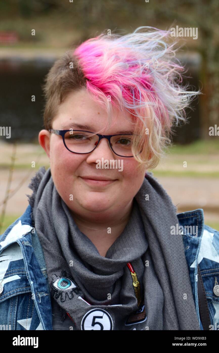 Boy dyed hair hi-res stock photography and images - Alamy