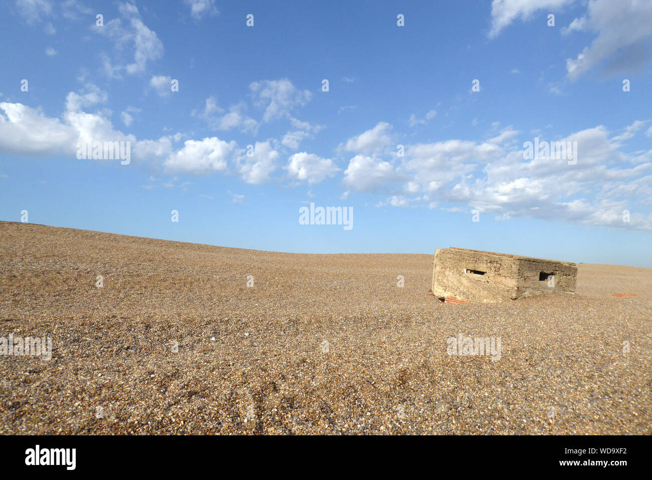 A seaside view of the shoreline at Kelling Beach, Norfolk, England. Stock Photo