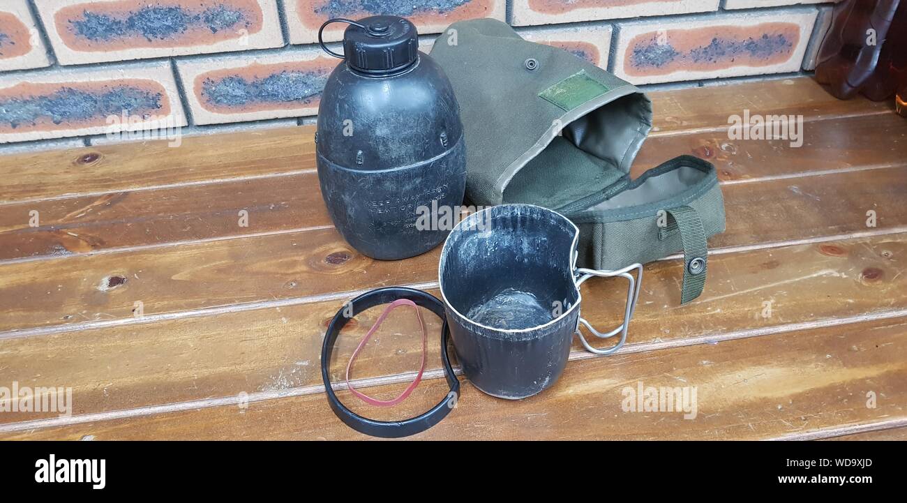 1980s British Canteen kit Stock Photo Alamy
