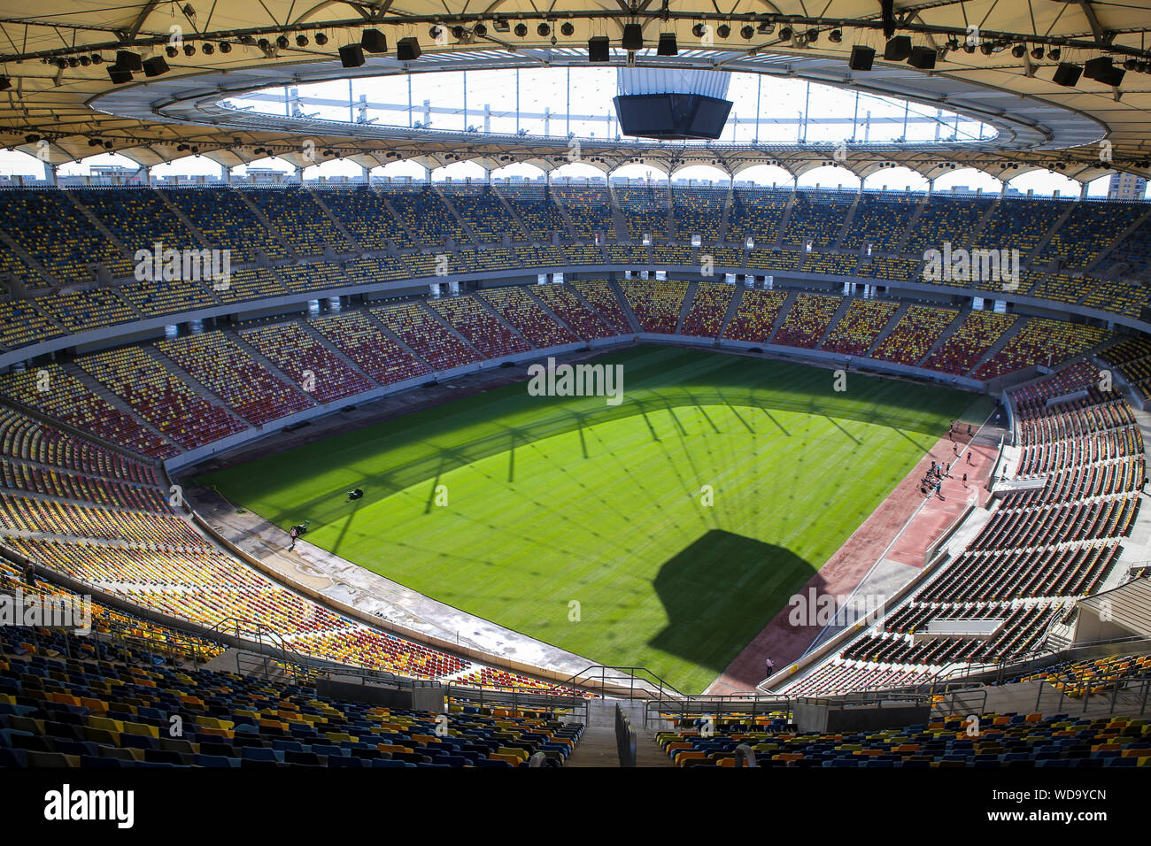 Bucharest, Romania - August 29, 2019: Overview of the National Arena  Stadium in Bucharest on a sunny day Stock Photo - Alamy