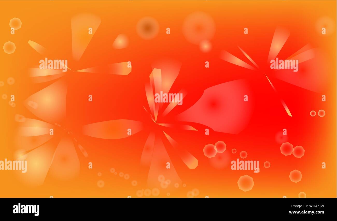 Orange bokeh abstract light background. illustration Stock Vector Image ...