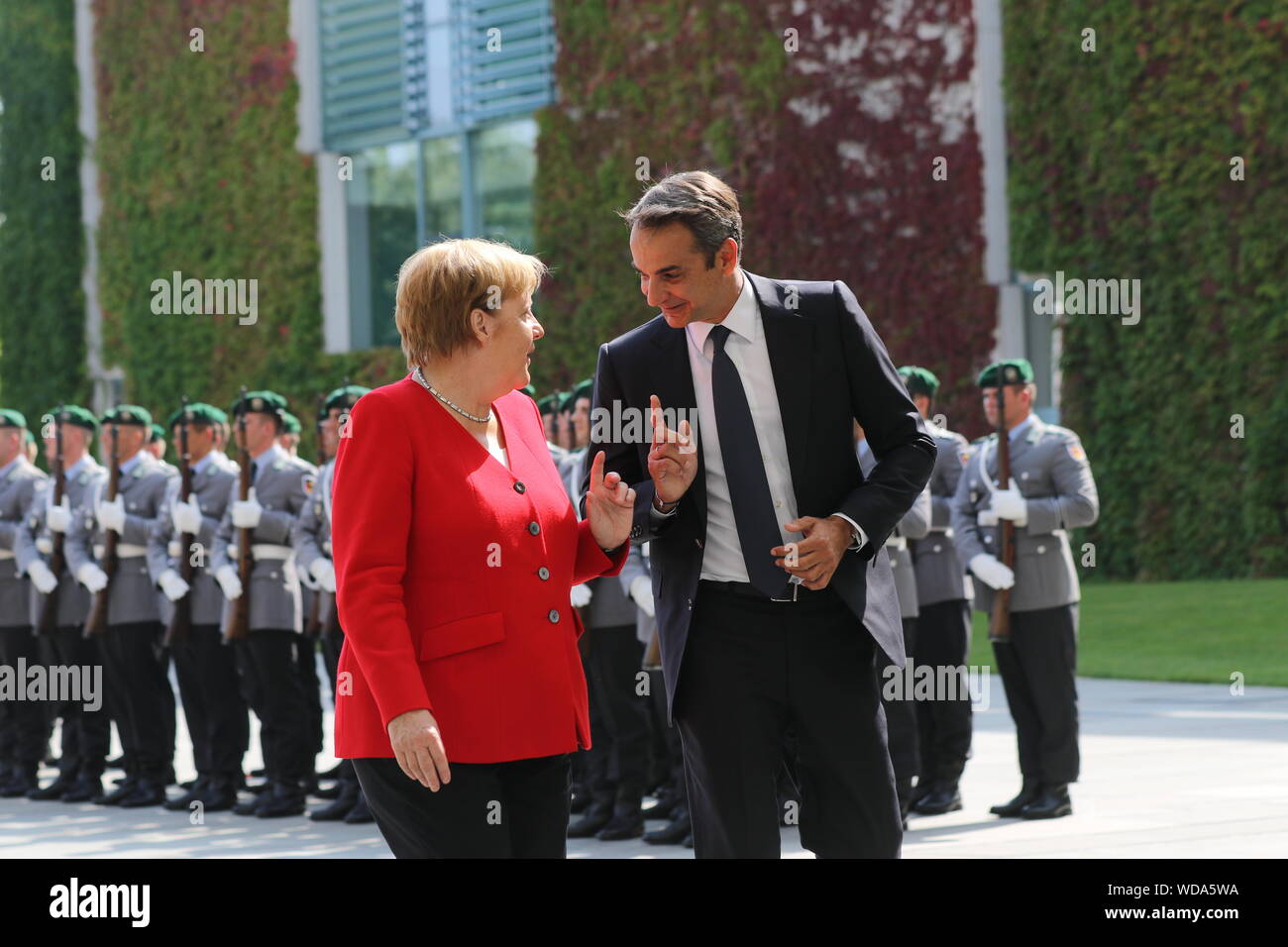 08/29/2019, Berlin, Germany, Chancellor Angela Merkel and Greek Prime ...
