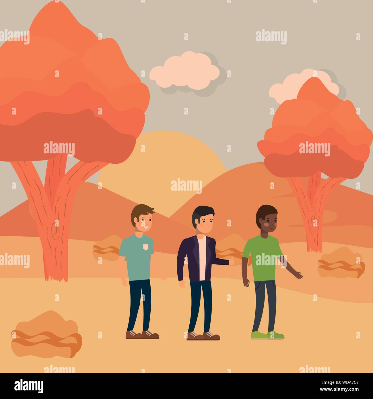 Men in park vector design Stock Vector Image & Art - Alamy