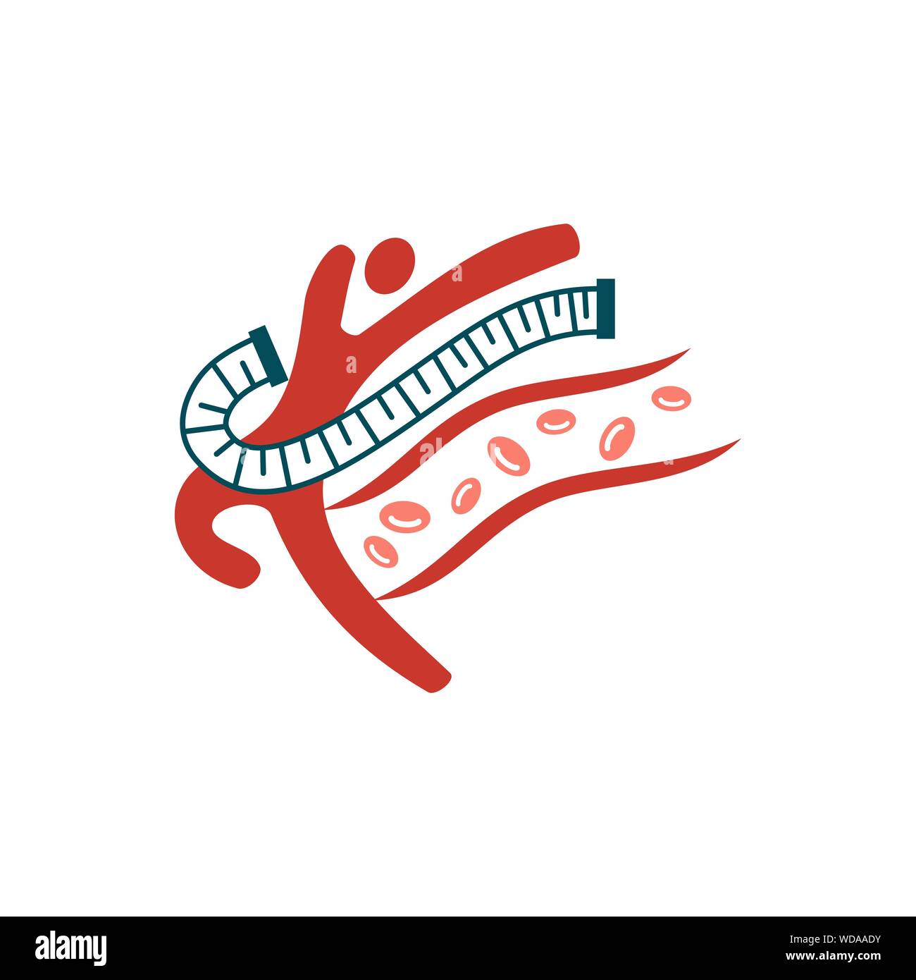 Cholesterol in artery health risk vector design Illustration Stock ...