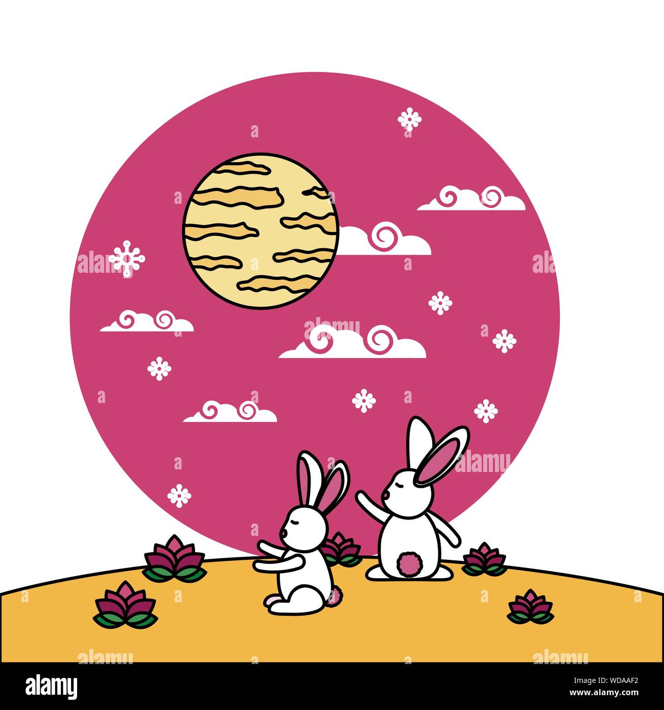 Mid autumn festival vector design Stock Vector Image & Art - Alamy