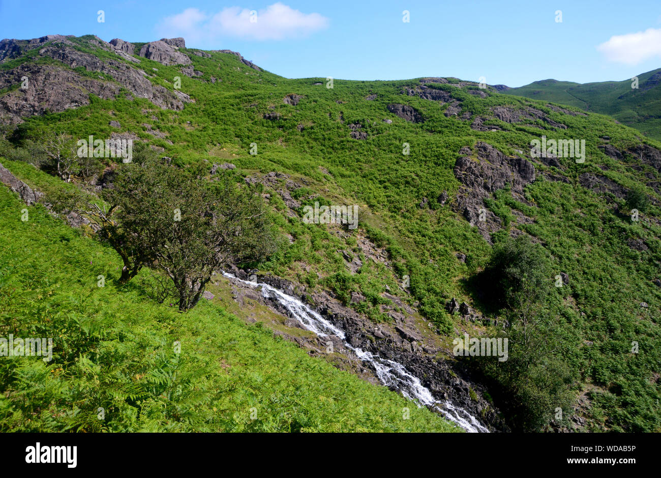 Sourmilk Gill from the Path to the Wainwrights Tarn Crag & Blea Rigg in