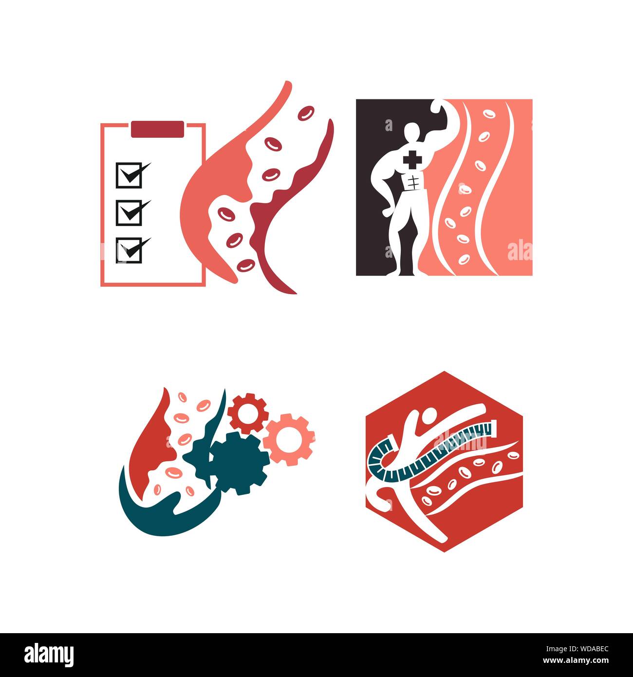 Cholesterol in artery health risk vector design Illustration Stock ...