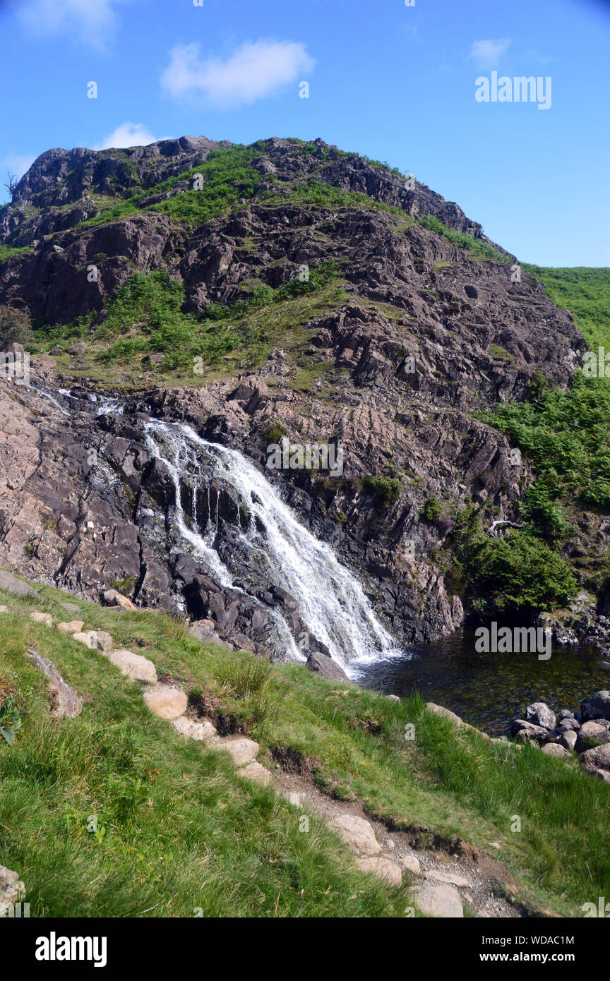 Sourmilk Gill from the Path to the Wainwrights Tarn Crag & Blea Rigg in