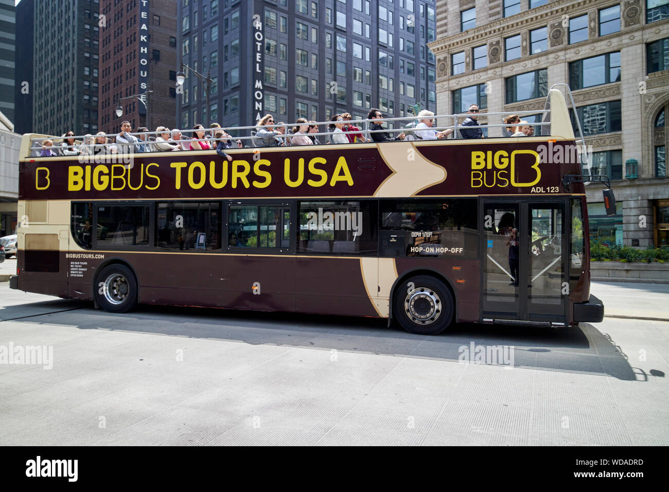 bigbus guided tour of downtown chicago illinois united states of america Stock Photo