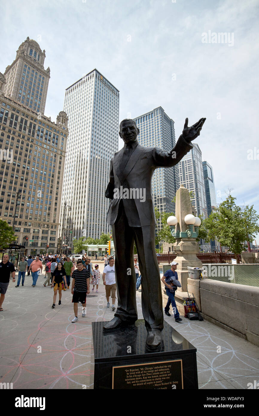 Irv Kupcinet memorial statue chicago illinois united states of america Stock Photo