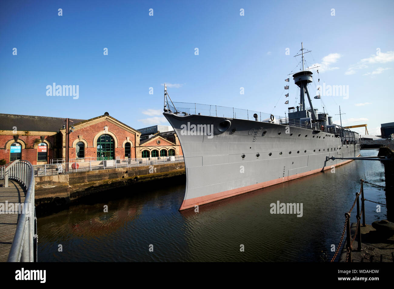 HMS Caroline national museum of the royal navy Belfast Northern Ireland UK Stock Photo