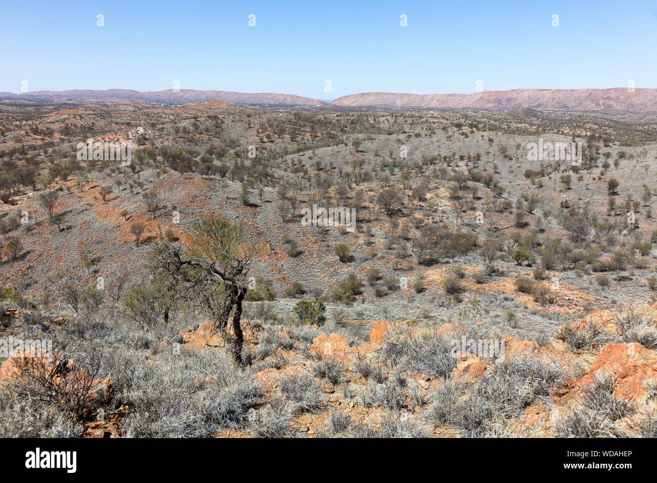 View from Euro Ridge, Larapinta Trail, West McDonnell Ranges, Northern Territory, Australia Stock Photo